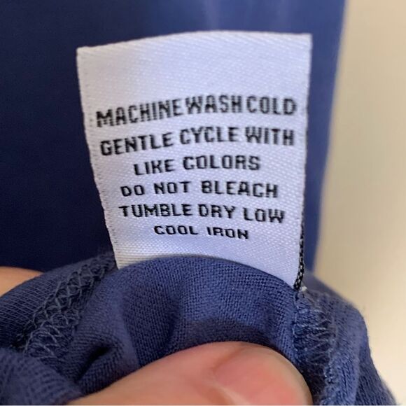 Habitat Blue Long Sleeve Cowl Neck Tunic with Ties Size Large Style 26238 - Picture 8 of 8